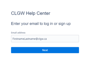 enter your clgw account email address
